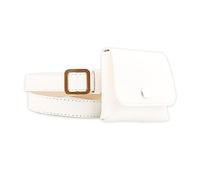 BESPORTBLE 1 Pieza Bandolera Casual Retro de Cuero para Mujer Bolsa Multifuncional de Cintura y Pecho Claves y Teléfono Blanco