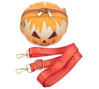 BESPORTBLE 1 Pieza Bandolera pequeña redonda bolso de mano mujer mini Víspera de Todos calabaza carteras de damas bolso para chicas pequeño bolso de hombro PU