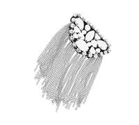 BESPORTBLE 1 Pieza Broche de Metal con Borlas y Rhinestones para Accesorio Creativo para Charreteras para Trajes y Durable con Proceso de Electrochapado