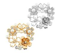 BESPORTBLE 1 Pieza Broche De Perla Patas Alfiler Insignias Esmalte Broches Pin Broche De La Joyería Insignia De La Flor Pasador De Cuello De Flores Golden
