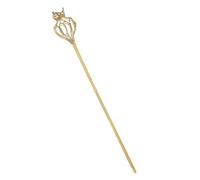 BESPORTBLE 1 Pieza Crown Scepter Fairy Stick Varita mágica Granjero varitas Varita de de bastón Chicas cetros para Escenario bastón de Vestir Cosplay Palo de Hadas Cobre Dorado