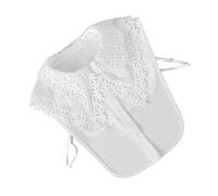 BESPORTBLE 1 Pieza De Cuello Falso Extraíble Para Mujer Cuello De Camisa Falso De Encaje Insertos De Cuello Elegantes Cuello De Encaje Con Volantes Color Blanco De Gasa Sintética