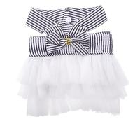 BESPORTBLE 1 Pieza de Vestido con Lazo para Mascotas Ropa para Perros Ropa para Mascotas para Cachorros Falda de Gasa de Material No Tejido Cómoda XS