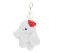 BESPORTBLE 1 Pieza Decoración Colgante De Conejo De Fresa Llavero Lindo Billetera De Moneda Bolsa De Moneda De Llavero Anillo De Llaves Moneda Llavero Lindo Bolso Llavero Felpa Blanco