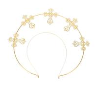 BESPORTBLE 1 Pieza Diadema Halo de Nuestra Señora hair topper prop para sesiones de fotos adulto elegante Accesorio diadema decorativa diadema para disfraz de fiesta metales comunes Golden