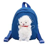 BESPORTBLE 1 Pieza Mochila Escolar Novela Bolso de Escuela con Estilo Mochila de Camping Bolsa de Ocio Elegante Bolsa de Almacenamiento de Gran Capacidad algodón Blue