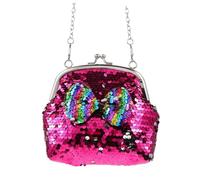 BESPORTBLE 1 Pieza Monedero Storage Bags Sling Bag Shoulder Bag Present Bags bolsosde Fiesta Bolso de un Solo Hombro Bolsa de Almacenamiento portátil Bolsa de Hombro Linda Bolsa Cuero PU Rosy