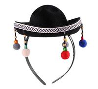 BESPORTBLE 1 Pieza Sombrero de decoración de fiesta felpa divertido adulto mini sombreros de fiesta sombrero gorra mexicana sombreros mexicanos para mujer sombrero de mexico Negro