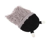 BESPORTBLE 1 Pieza Sombrero Vikingo Tocado De Cuerno De Buey Sombreros De Barba Grande Accesorios De Sombrero De Fiesta Casco De Cuerno De Ganado Sombrero De Barba Casco Decorativo Hilo Gris