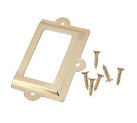 BESPORTBLE 10 Marcos Metálicos Dorados para Etiquetas de Cajones y Botiquines Soportes Resistentes para Archivador Tamaño Estándar Ideales para Organización Muebles y Uso Doméstico