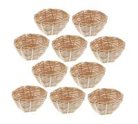BESPORTBLE 10 Nidos De Bambú para Pájaros: Jaula Colgante con Gancho para Balcón Y Jardín, Ideal para Pequeños Agapornis, Periquitos Y Cotorras.