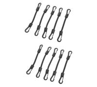 BESPORTBLE 10 Piezas Cinchas de Amarre Elásticas con Ganchos Metálicos Resistentes Correas Multifunción para Camping y Kayak Cuerda Pequeña para Exteriores Duraderas y Fáciles de Guardar