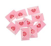 BESPORTBLE 10 Piezas colgante de sobre de amor encantos colgantes del corazón encantos en forma de amor Colgantes románticos Accesorios DIY colgante de corazón del día de san valentín rosa