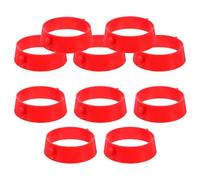 BESPORTBLE 10 Piezas Conector de Cono de Tráfico Rojo de Abs Diseño de Anillo para Cadena, Reduce Desgaste y Evita Deslizamiento, Adecuado para Uso en Exteriores Hogar