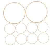 BESPORTBLE 10 Piezas De Aros De Bambú Natural De 18 Cm - Círculos De Madera Para Bricolaje - Anillos De Macramé Para Decoración De Bodas y Atrapasueños Material Ecológico Ideal Para