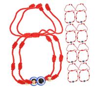 BESPORTBLE 10 Piezas De Cuerda Pulsera Ojo De Hilo Rojo Pulsera Con Cuentas De Mal De Ojo Pulseras Ajustables Pulseras Mal De Ojo Pulseras De Mal De Ojo Para Mujer Aleación