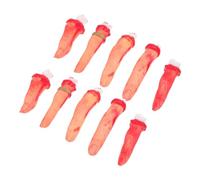 BESPORTBLE 10 Piezas Dedos Falsos de Colgantes para Decoración Terrorífica de Halloween Casa Encantada Accesorio Realista para Bromas y Fiestas Temáticas