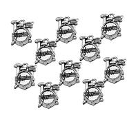 BESPORTBLE 10 Piezas Encantos de Tambor de Metal para Joyería Accesorios de Bricolaje para Collares y Llaveros Decoraciones Musicales