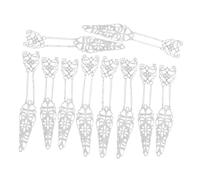 BESPORTBLE 10 Piezas Halloween Finger Nail Claw Rings de Hierro con Cadenas Ajustables para Cosplay y Accesorios de Joyería de Mano para Fiestas y Actuaciones