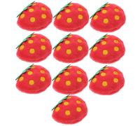 BESPORTBLE 10 Piezas Juguete Felpa Gato de Peluche Varita de Gato Rana de Fresa Gato Interactivo masticable Gato dentición Bolas de Gato Peluche de Fresa plushies Cat Toys Rosa