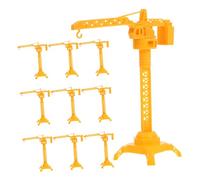 BESPORTBLE 10 Piezas Juguete Torre Grúa Manual para Vehículos de Construcción Portátiles para Desarrollo de Habilidades Motoras Uso Interior y Exterior Set Educativo para Pequeños Ingenieros