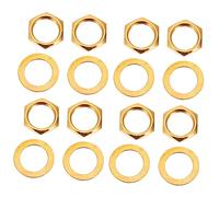 BESPORTBLE 10 Piezas Junta de Guitarra Eléctrica Tuerca de Entrada de Guitarra y Tuerca de Jack y Arandela para Eléctrica para Reparaciones de Conector de Salida