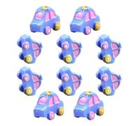 BESPORTBLE 10 Piezas Mini Coches de Juguete para Casa de Muñecas Decoración Micro Paisajística Adornos de Coche para Jardín y Acuario de Coches Simulados Resina Color Azul