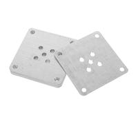 BESPORTBLE 10 Piezas Placas Base de Hierro para Pies de Muebles de Unidades Placas Resistentes para Reparación y Montaje de Patas de Sofá y Mesa