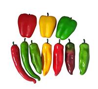 BESPORTBLE 10 Piezas Realista Chili Peppers Hortalizas Simulación De Verduras Falso Pimiento Rojo Falso Verduras Vegetales Apoyos De La Foto Artificial Vegetal Decoraciones Miniatura
