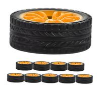 BESPORTBLE 10 Piezas Ruedas de Juguete para Proyectos de Ruedas de Goma para de Coches y Accesorios de Bricolaje