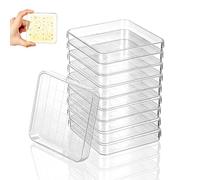 BESPORTBLE 10 Placas de Petri Cuadradas de 10x10cm con Tapa Segura, Bandejas de Ps para Cultivo de Hongos y Tejidos, Ideales para Proyectos Científicos y Laboratorios Universitarios