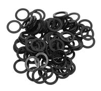 BESPORTBLE 100 Arandelas de Velocidad para Eje de Patineta en Aleación de Aluminio, Lavadoras para Longboard y Skate, Kit de 100 Piezas Negras para Amortiguador y Reparación de Ruedas,