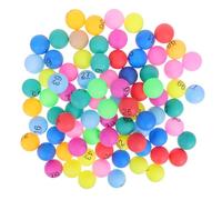 BESPORTBLE 100 Bolas de Bingo de Plástico Numeradas del 1 al 100 Diseño Colorido y Acabado Liso para Juegos en Escuelas y Hogares Color Aleatorio