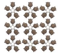 BESPORTBLE 100 cuentas de cabeza de Buda: conectores con dijes, dijes vintage para pulseras, collares, joyas, oraciones, accesorios religiosos.