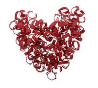 BESPORTBLE 100 Piezas Tobilleras para de Corral cordón Ajustable cordón de Anillo chinchetas Planas Suministros agrícolas Anillos para Patas de de Corral Educación física Rojo