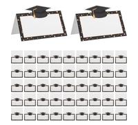 BESPORTBLE 100 Tarjetas de Lugar para Graduación Diseño de Sombrero de Doctorado Tarjetas de Mesa Blanco para Escribir E Imprimir Decoraciones para Fiesta y Centro de Mesa 100 Piezas