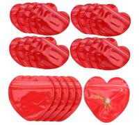 BESPORTBLE 100piezas Bolsas Resellables De Corazón Unidades Para Joyería Transparentes Autoadhesivas Para Negocios Almacenaje