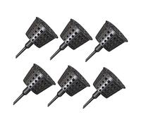 BESPORTBLE 100piezas Cesta De Fertilizante Plástico Para Bonsái Con Tapa Contenedor Portátil De Abono Para Jardinería Para Orquídeas Y Plantas Pequeñas S Negro