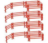 BESPORTBLE 100piezas Vallas Modelo Resistente para Decoración De Micro Paisaje DIY Accesorio Portátil para Escena De Granja y Parque Animal Color Rojo Marrón