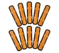 BESPORTBLE 10piezas Adhesivos Reflectantes para Moto Pegatinas de Seguridad Autoadhesivas Naranjas Ovaladas Reflectores para Horquilla Delantera de Bicicleta y Guardabarros Alta Visibilidad