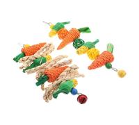 BESPORTBLE 10piezas Juguetes para Roedores y Conejos De Juguetes para Masticar y Limpiar Los Dientes De Hámster y Conejo De Zanahoria y Mazorca para Salud De Mascotas