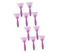 BESPORTBLE 10piezas Limpiador De Cepillos Para Cabello Herramienta De Limpieza De Peines De Plástico Rosado Cepillo Desenredante Para Cabello Rizado Accesorio Práctico y Portátil Para