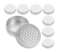 BESPORTBLE 10piezas Tarro De Perlas De Aromaterapia De Contenedor De Aluminio Tapa De Rosca Hueca Estuche para Entrenamiento Olfativo Caja Difusora De Aceites Esenciales para Interiores
