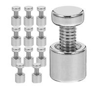 BESPORTBLE 12 Juegos de Tornillos Separadores Metálicos M4X12 Tuercas para Montaje de Marcos Acrílicos y Letreros Publicitarios Pared Herrajes de Montaje Resistentes para Oficinas y Tiendas