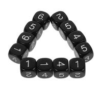 BESPORTBLE 12 Piezas Dados Numéricos Coloridos Dados Plásticos Caras para Práctica Matemática Enseñanza Aula Suma Resta Multiplicación División