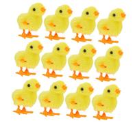 BESPORTBLE 12 Piezas de Juguetes de Relojería en Forma de Pollo de Felpa Amarilla para Niños, Fáciles de Usar Desarrollar Habilidades Manuales