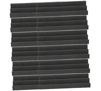 BESPORTBLE 12 Piezas De Paneles Acústicos Trapezoidales Antillamas Negros 7.5x7.5x30 Cm Para Insonorización De Paredes, Trampas De Graves Para Ktv, Estudio y Sala De Control