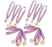BESPORTBLE 12 Piezas para Plata Bronce para Cuello Premios Metálicos para Torneos Deportivos Competencias y Fiestas