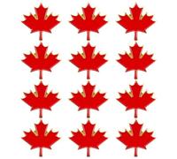 BESPORTBLE 12 Piezas Pin de Solapa de Metal Esmaltado Hoja de Arce Roja para Día de Canadá, Accesorio Portátil y Versátil de Aleación de Zinc para Ropa y Souvenirs Patrióticos