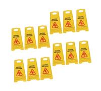 BESPORTBLE 12 Piezas Señales Miniatura Precaución Suelo Húmedo para Casa Muñecas Realistas Educativas Plástico Resistente Portátil para Interactivo y Decoración